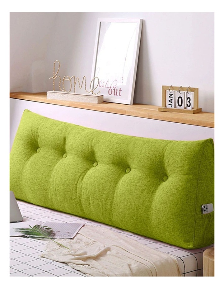 Triangular Wedge Bed Pillow Headboard Backrest Bedside Tatami Cushion Home Dcor 180cm Green