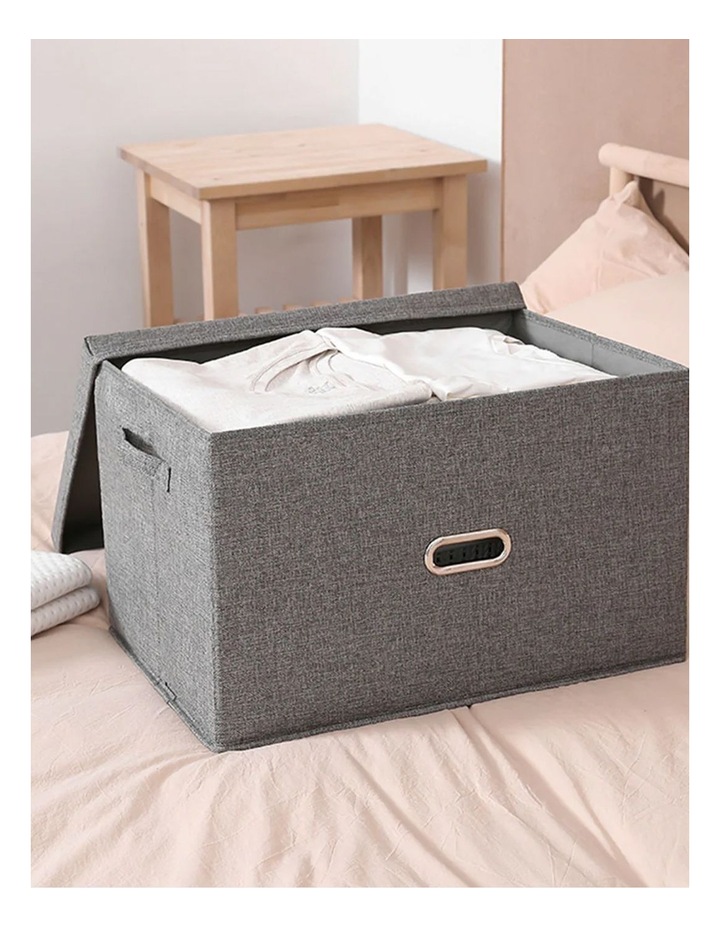 Foldable Canvas Storage Box Large in Grey