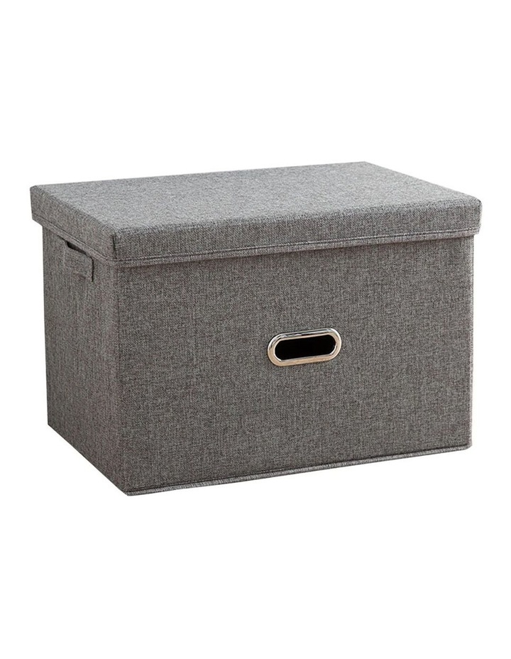 Super Large Foldable Canvas Storage Box in Grey