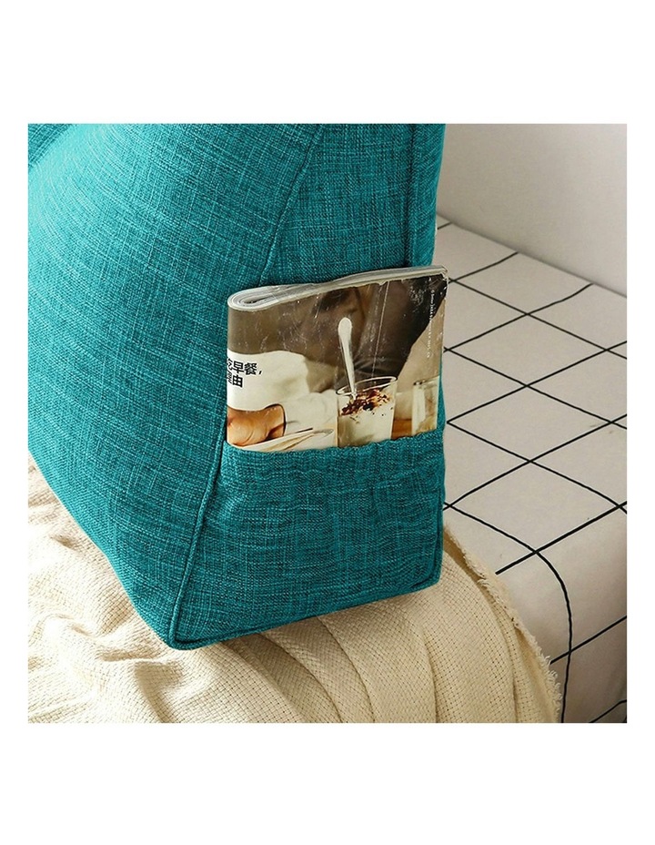 Triangular Wedge Bed Pillow Headboard 150cm in Blue Green