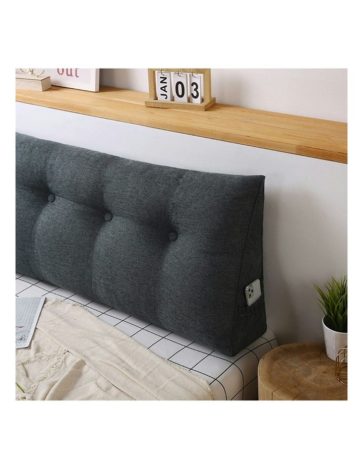 Triangular Wedge Bed Pillow Headboard 100cm in Dark Grey
