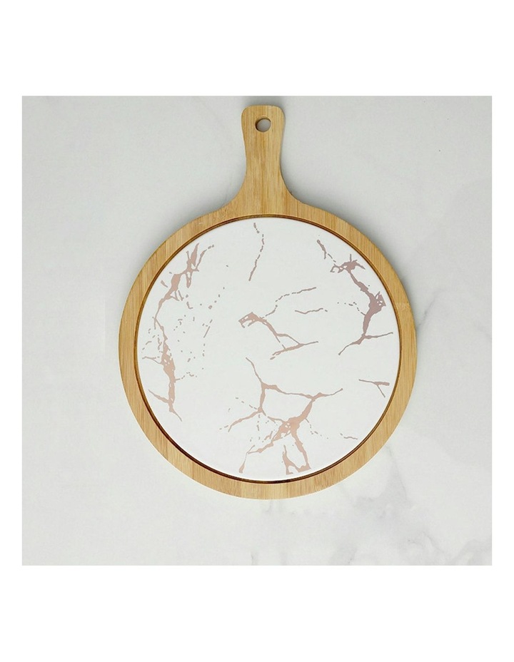 Circle Wooden Serving Tray 30cm in White