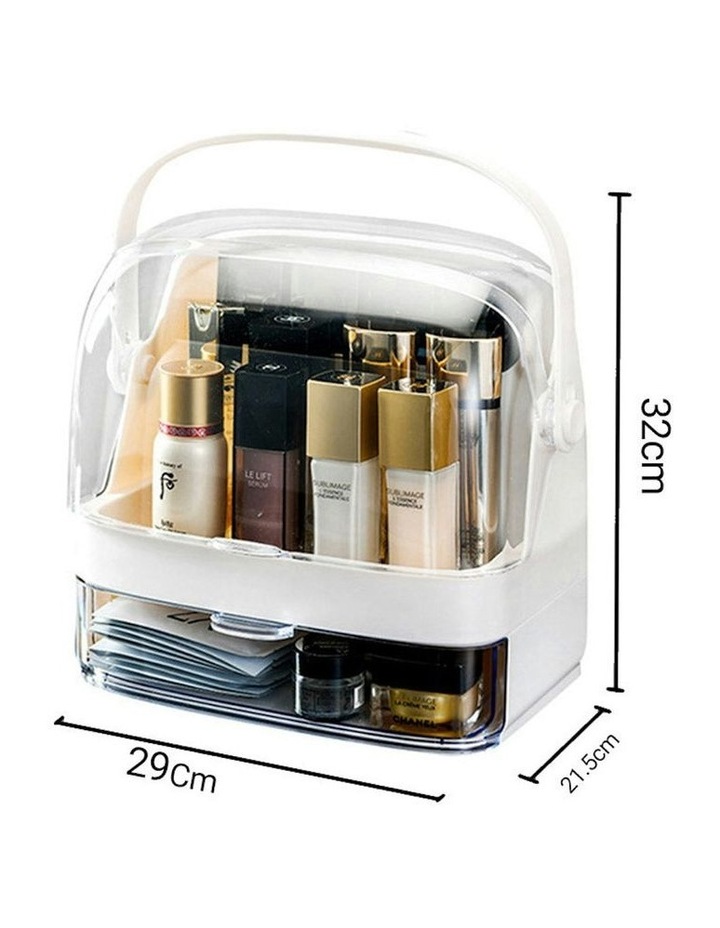 2 Tier Countertop Makeup Cosmetic Storage Organiser in White