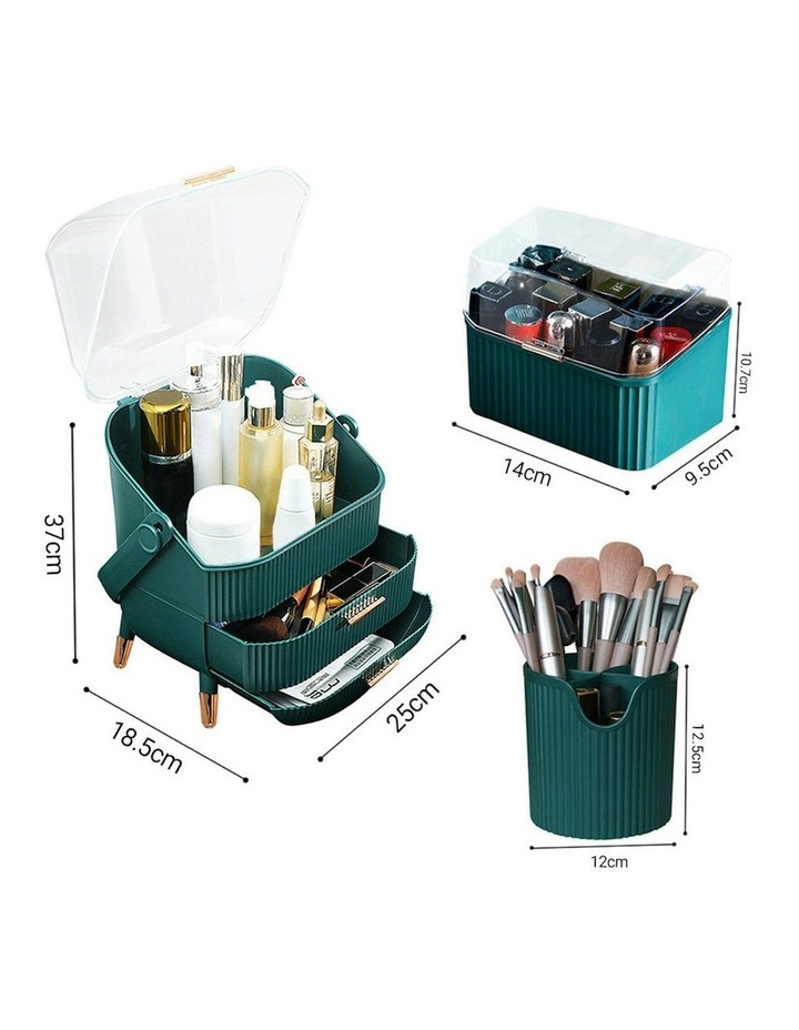 Cosmetic Jewelry Storage Organiser Set in Green