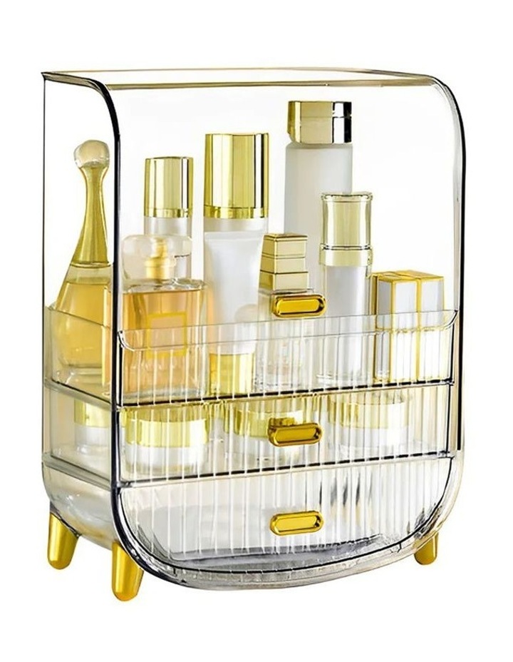 Perfume Storage Display Stand With Drawer And Organizer in Clear