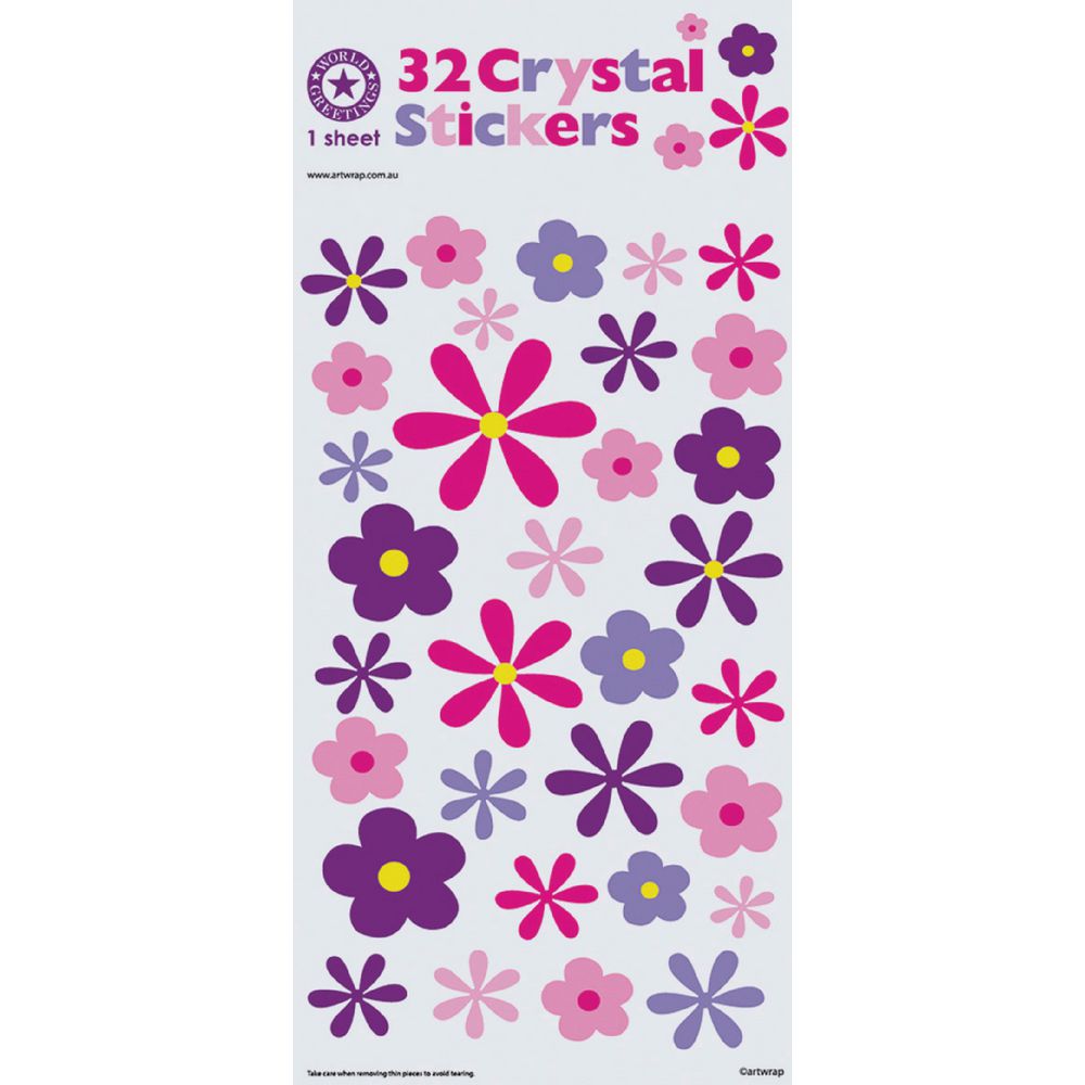 Artwrap Crystal Stickers Pink Flowers
