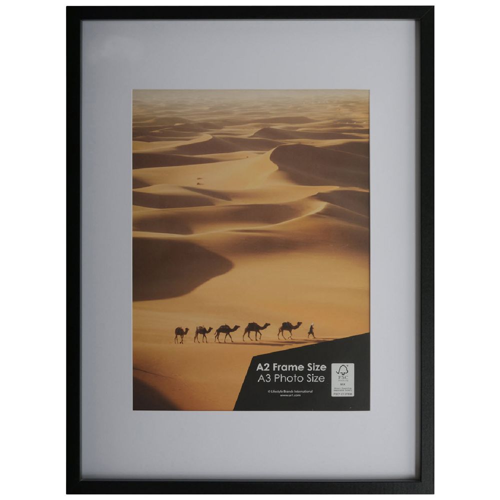 Sahara A2 with A3 Opening Poster Frame Black