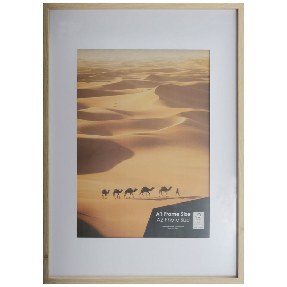 Sahara A1 with A2 Opening Poster Frame Oak
