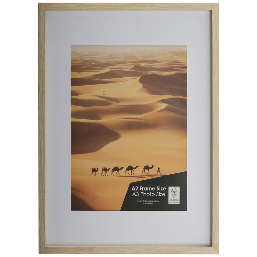 Sahara A2 with A3 Opening Poster Frame Oak