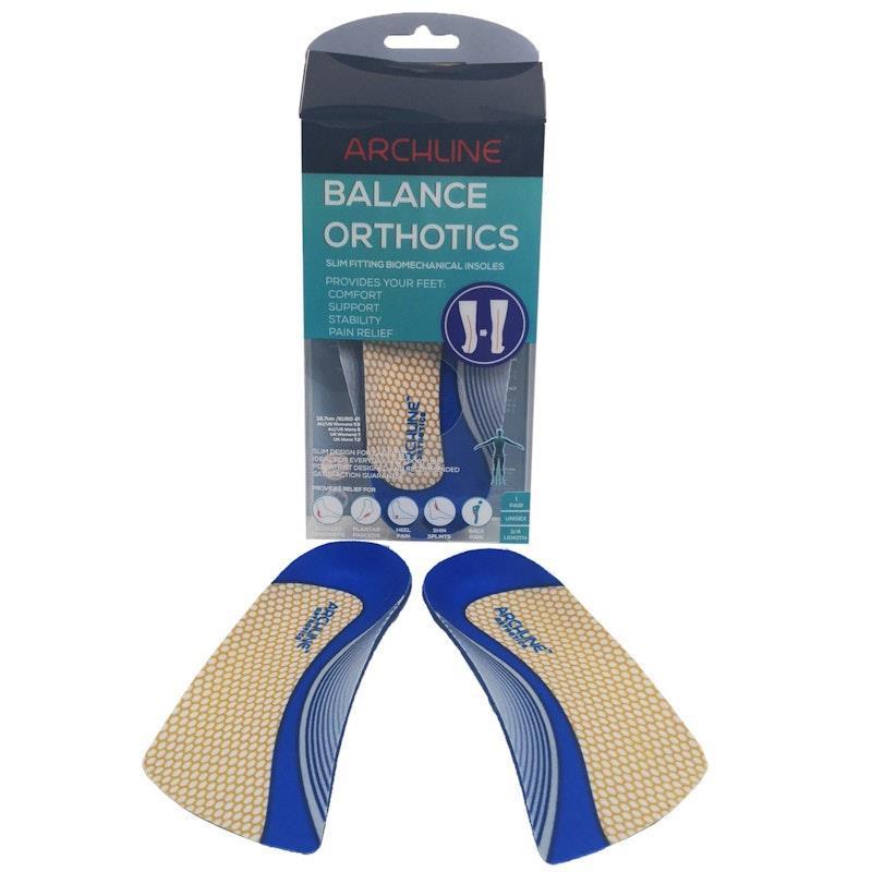 Archline 3/4 Slim Orthotics Plantar Fasciitis Insoles Balance Support Relief Euro Size 47