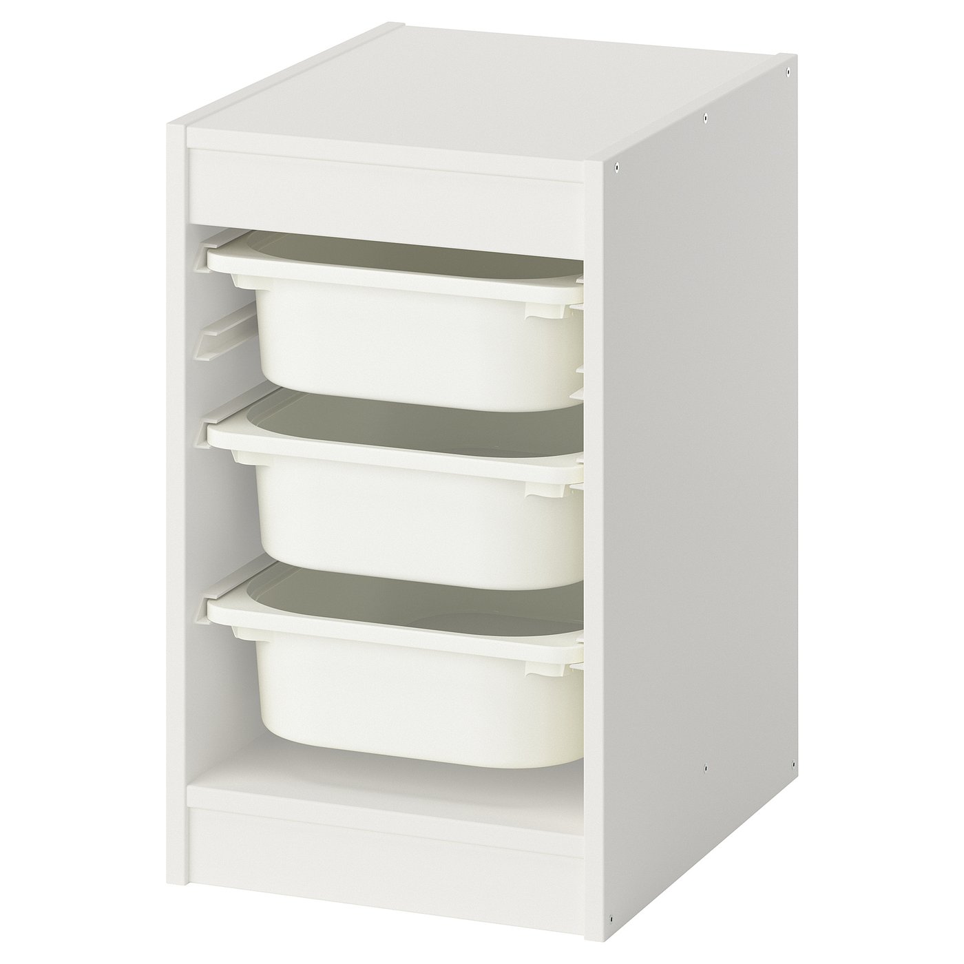 TROFAST Storage combination with boxes - white/white 34x44x56 cm