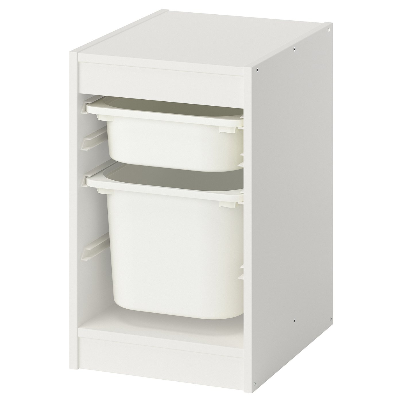 TROFAST Storage combination with boxes - white/white 34x44x56 cm